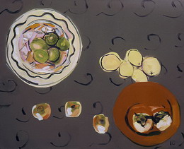 Two Plates with Fruit - Valda Oestreicher